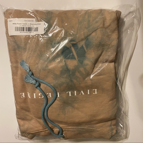 Civil Regime Rose Hoodie Brunnera Khaki wash Sweatshirts & Hoodies